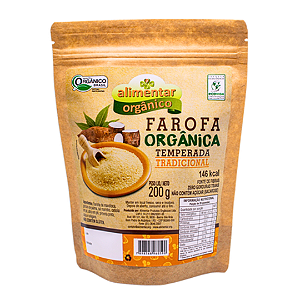 Farofa Temperada Tradicional Orgânica Alimentar 200 g