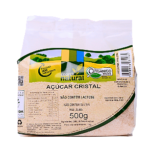 Açúcar Cristal Orgânico Coopernatural 500 g