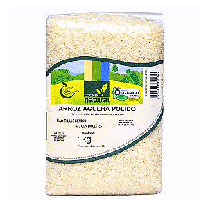 Arroz Agulhinha Polido Orgânico À Vácuo Coopernatural 1 kg