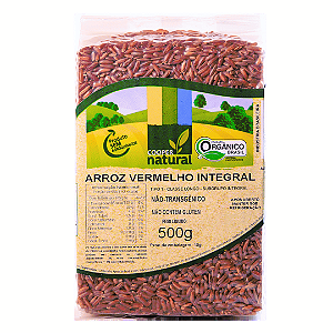 Arroz Vermelho Integral Orgânico À Vácuo Coopernatural 500 g
