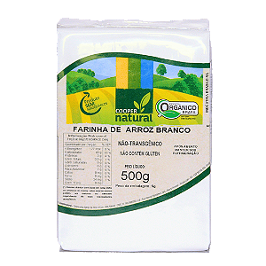 Farinha De Arroz Branco Orgânico À Vácuo Coopernatural 500 g