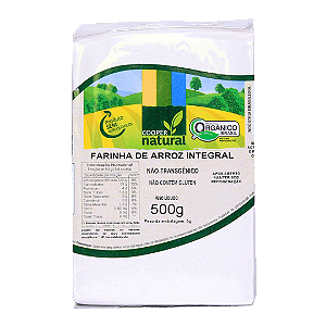 Farinha De Arroz Integral Orgânico À Vácuo Coopernatural 500 g