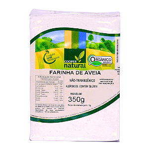 Farinha de Aveia Orgânica À Vácuo Coopernatural 350 g