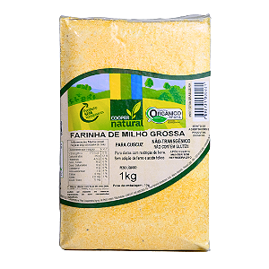 Farinha de Milho Amarela (Cuscuz) Orgânica À Vácuo Coopernatural 1 kg