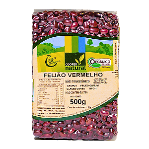 Feijão Vermelho Orgânico À Vácuo Coopernatural 500 g