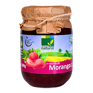 Geleia De Morango Com Pedaços Orgânica Coopernatural 300 g