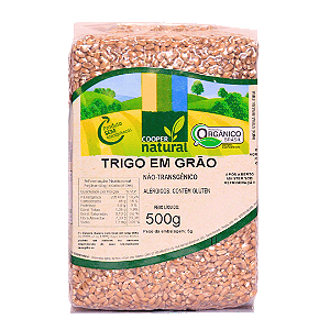 Trigo Em Grãos Orgânico À Vácuo Coopernatural 500 g