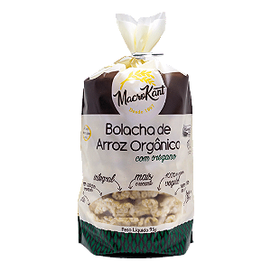 Bolacha De Arroz Orgânico Com Orégano Macrokant 95 g
