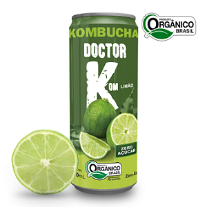 Kombucha Orgânica Zero Açúcar Doutor K Limão 350 ml