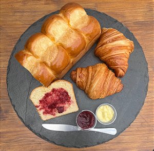 Prato ardósia negra redondo guilhotinhado 40x40