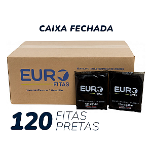 Kit 120 Unidades Fita de Pvc para Instalação de Ar Condicionado 10mx0,10m - Preta