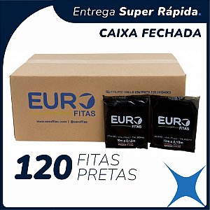 Kit 120 Unidades Fita de Pvc para Instalação de Ar Condicionado 10mx0,10m - Preta