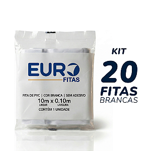 Kit 20 Unidades Fita de Pvc para Instalação de Ar Condicionado 10mx0,10m - Branca