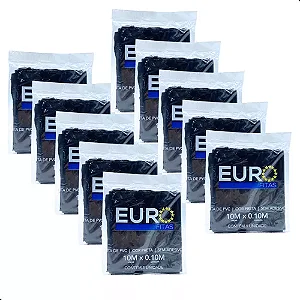 Kit 50 Unidades Fita de Pvc para Instalação de Ar Condicionado 10mx0,10m - Preta