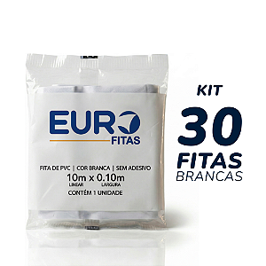 Kit 30 Unidades Fita de Pvc para Instalação de Ar Condicionado 10mx0,10m - Branca