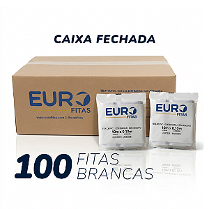 Kit 100 Unidades Fita de Pvc para Instalação de Ar Condicionado 10mx0,10m - Branca
