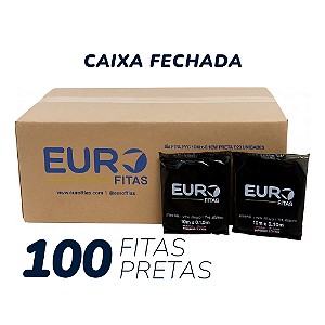Kit 100 Unidades Fita de Pvc para Instalação de Ar Condicionado 10mx0,10m - Preta