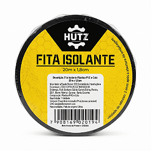 Fita Isolante Adesiva Reforçado 20m X 1,8cm Hutz