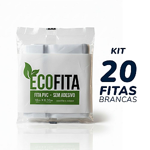 Kit 20 Fitas PVC Ar Condicionado 100mm x 10m Branca EcoFita