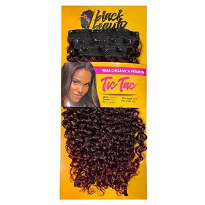 Aplique de Fibra Orgânica Tic Tac Cacho 3 75Cm - Cor MT1B/BUG