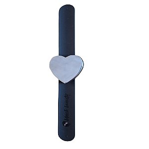 Pulseira Suporte Para Pomada Formato Coração - Preta