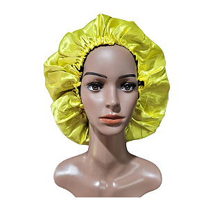 Touca de Cetim Dupla Face Tamanho Unico - Amarelo