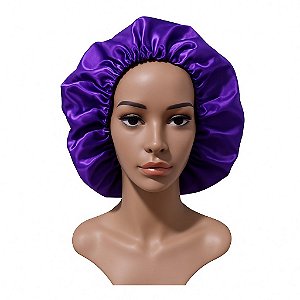 Touca de Cetim Dupla Face Tamanho Unico - Roxo