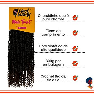 Cabelo Fibra Sintética Mali Twist Praia Caracol - Cor T1B/30