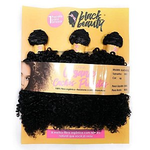 Cabelo Fibra Orgânica Black Incrível 30cm - Cor 1B