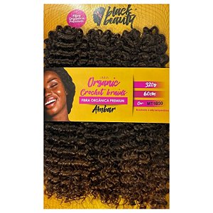 Cabelo de Fibra Orgânica Crochet Braid Ambar 60cm - Cor MT1B/30