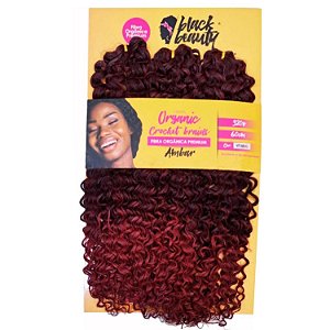 Cabelo de Fibra Orgânica Crochet Braid Ambar 60cm - Cor MT1B/BUG