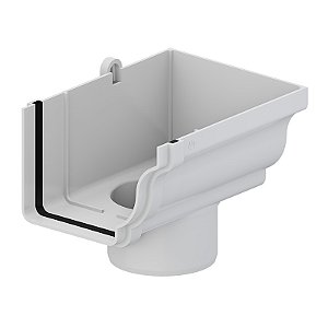 Bocal Direito Circular Aquapluv Style Branco Tigre