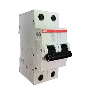 Minidisjuntor Bipolar Curva C 50a 5ka 220/ 3ka 400v Sh202t-c50 Abb