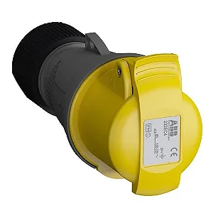 Plug Com Prensa Cabos 2p+T 100-130v 32a Ip44 4h Amarelo Abb