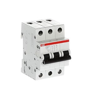 Disjuntor Sh203t-c25 Tripolar 25a Din Abb