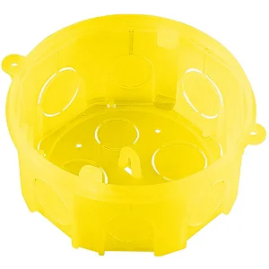 Caixa de Embutir Octogonal 4x4 Amarela com Fundo Movel Tramontina