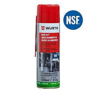 Desengripante Spray Rost Off Grau Alimentício 300ml/215g - Wurth