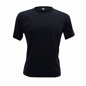 Camiseta  Adulto Preta em Algodão Penteado Fio 30.1 – Premium