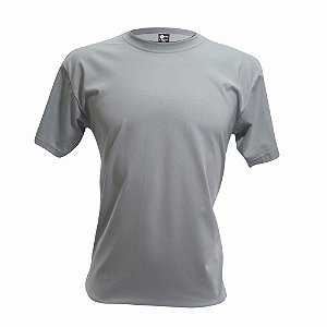 Camiseta Adulto Cinza em Algodão Penteado Fio 30.1 – Premium