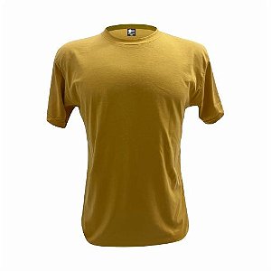 Camiseta Adulto Mostarda em Algodão Penteado Fio 30.1 – Premium