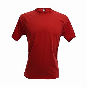Camiseta Adulto Vermelho em Algodão Penteado Fio 30.1 – Premium