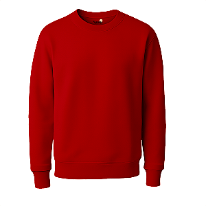 Moletom Blusão vermelho em Moletom 3 Cabos Peluciado Adulto