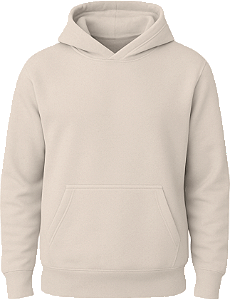 Moletom Canguru Off White, Moletom 3 Cabos Peluciado Adulto