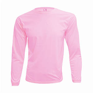 Camiseta Adulto M.Longa Rosa Bebê em Algodão Penteado Fio 30.1 – Premium