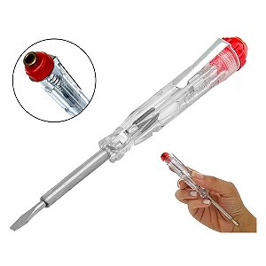 Caneta Detectora De Energia Elétrica Voltímetro Teste Tensão 140mm 100v Até 500v