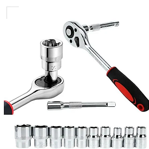 jogo de soquete 1/4" com 12 Peças SN74 Snel Ferramentas