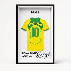 Ronaldinho 10 (Quadro Camisa 3D)