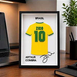 Zico 10 (Quadro Camisa 3D)