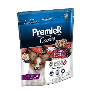 Cookie Premier Cães Filhotes Frutas Vermelhas e Aveia 250 g