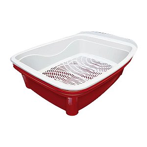 Banheira para Gato Classic Plus Vermelha Furacão Pet Único